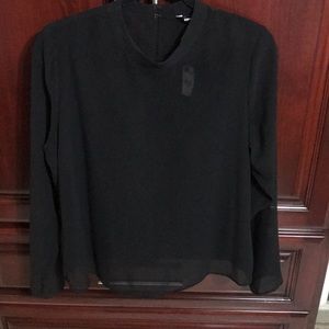 NWT Express sheer with scalloped tank attached.